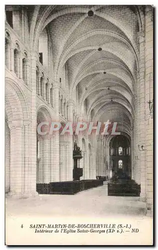 Cartes postales Saint martin De Boscherville Eglise Saint Georges interieur