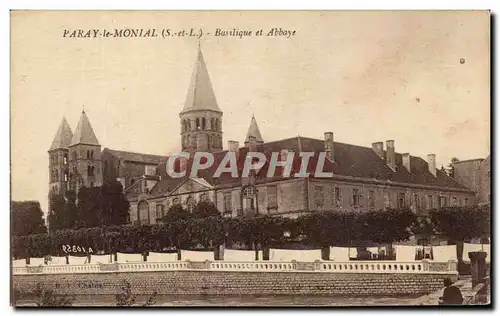 Cartes postales Paray le Monial Bastlique et Abbaye