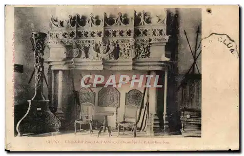 Cartes postales Cluny Chandelier pascal de l&#39abbaye et cheminee du palais Bourbon