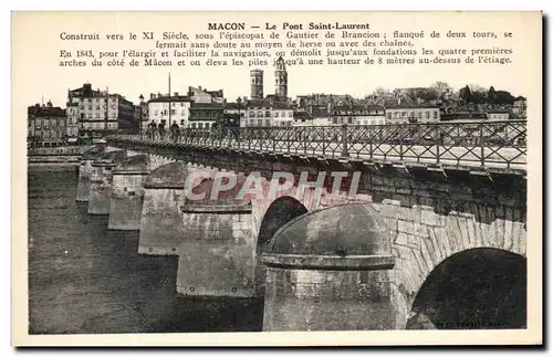 Cartes postales Macon Le Pont Saint laurent
