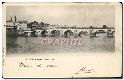 Cartes postales Macon Pont de St Laurent