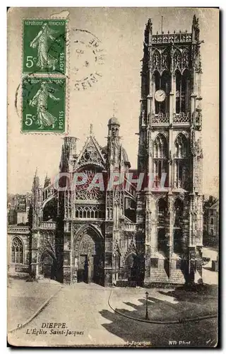 Cartes postales Dieppe L&#39Eglise Saint Jacques