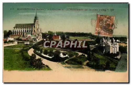 Cartes postales Bon Secours L&#39Eglise Et Le Monument De Jeanne D&#39Arc