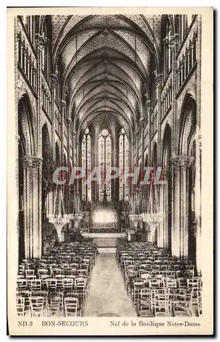 Cartes postales Bon Secours Nef de la Basilique Notre Dame