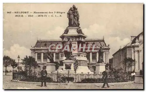 Cartes postales Belfort Monument des 3 Sieges