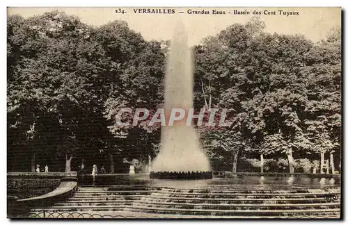 Cartes postales Versailles Grandes Eaux Bassin des Cent Tuyaux