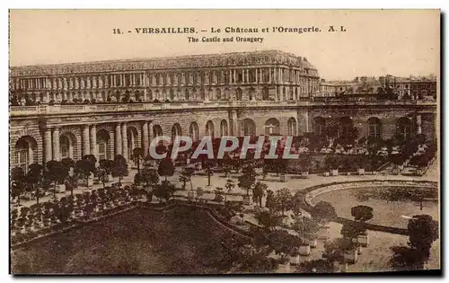 Cartes postales Versailles Le Chateau et l&#39Orangerie