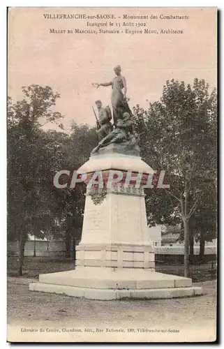 Cartes postales Villefranche Sur Saone Monument Des Combattants