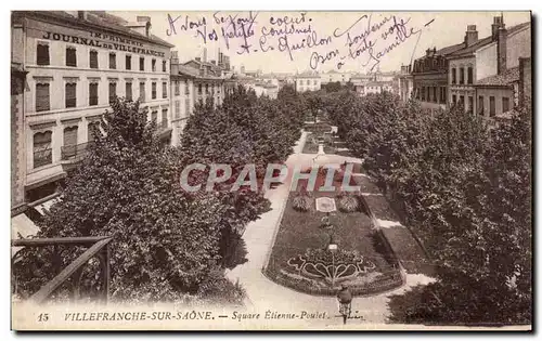 Ansichtskarte AK Villefranche Sur Saone Square Etienne Poulet