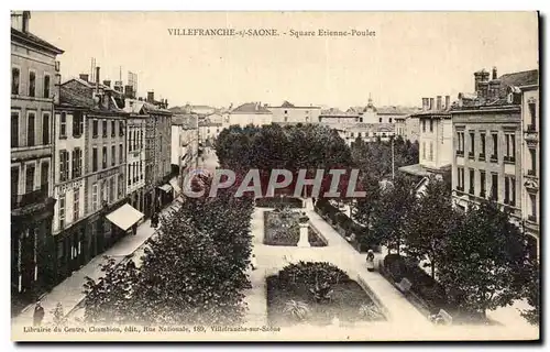 Ansichtskarte AK Villefranche Sur Saone Square Etienne Poulet