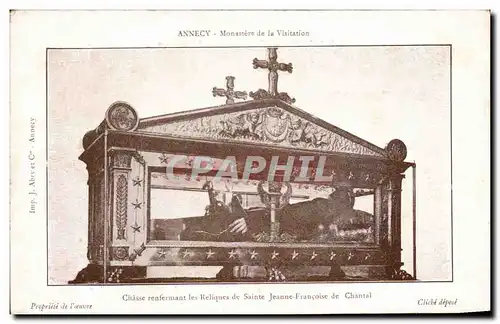 Ansichtskarte AK Annecy Monastere de la Visitation Chasse renfermant les Reliques de Sainte Jeanee Francoise de C