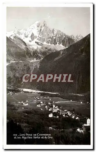 Ansichtskarte AK Les Praz De Chamonix et Les Aiguilles Verte et du Dru