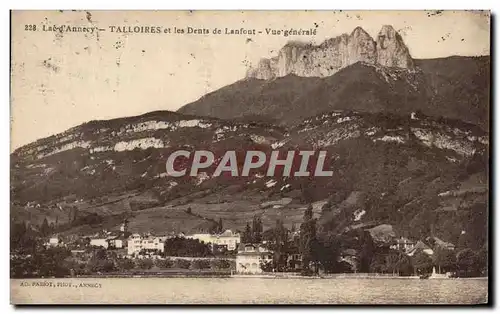 Cartes postales Lac d&#39Annecy Talloires et les Dents de Lanfont Vue Generale