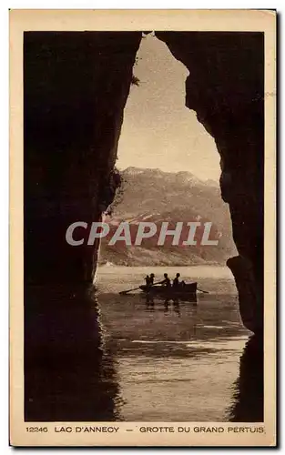 Ansichtskarte AK Lac D&#39Annecy Grotte Du Grand Pertuis