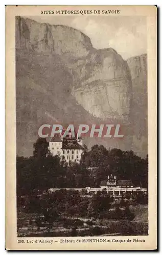 Cartes postales Lac D&#39Annecy Chateau de Menthon et Casque de Neron