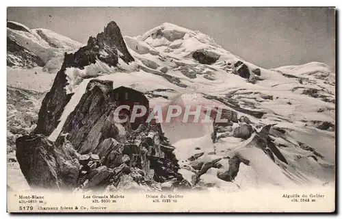 Ansichtskarte AK Mont Blanc Les grands mulets Dome du gouter Aiguille du gouter