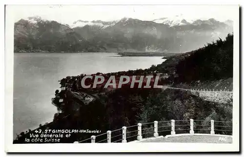 Cartes postales St Gingolph Hte Savoie Vue Generale et la Cote Suisse