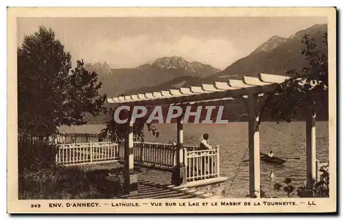 Ansichtskarte AK Env D&#39Annecy Lathuile Vue sur Le Lac Et Le Massif De la Tournette