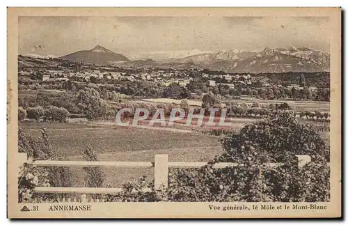 Ansichtskarte AK Annemasse Vue generale le Mole et le Mont Blanc