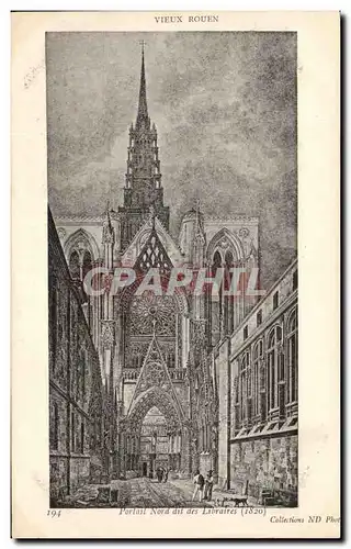 Cartes postales Portail Nord Dit Des Libraires Rouen en 1820