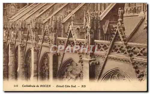 Cartes postales Cathedrale De Rouen Detail Cote Sud