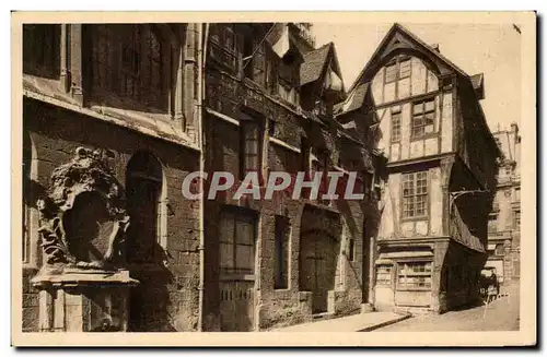 Ansichtskarte AK Rouen Vieilles Maisons Dans La Rue Sainte Romain