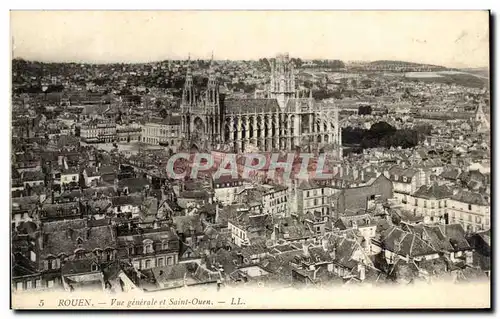 Ansichtskarte AK Rouen Vue generale et saint Ouen