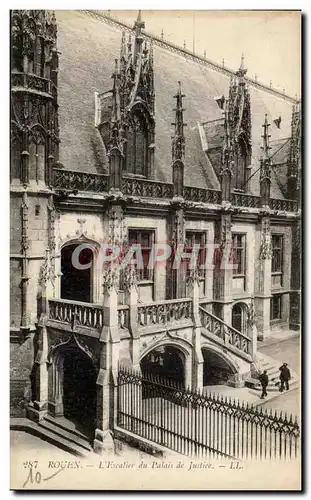 Ansichtskarte AK Rouen Escalier du palais de justice