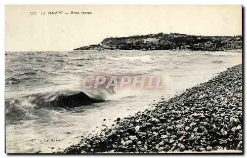 Cartes postales Le Havre Gros temps