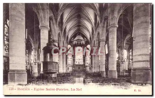 Cartes postales Rouen Eglise Saint Patrice La Nef