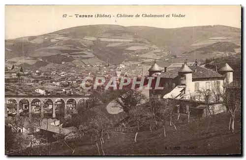 Ansichtskarte AK Tarare Chateau de Chalamont et Viaduc