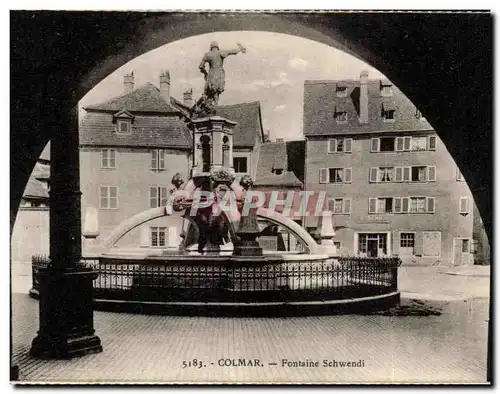 Ansichtskarte AK Colmar Fontaine Schwendi