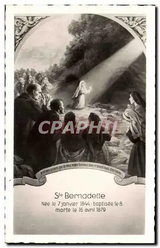 Cartes postales Fantaisie Ste Bernadette