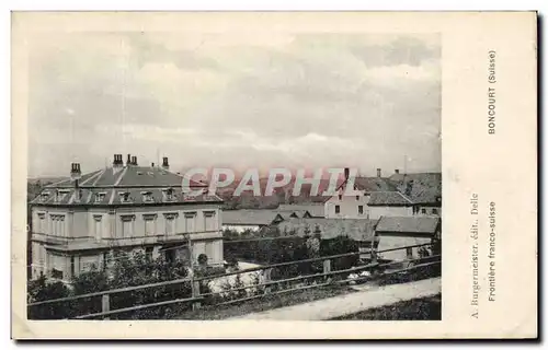 Cartes postales Boncourt Frontiere franco suisse