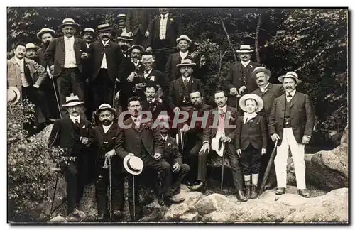 CARTE PHOTO Hommes Folklore