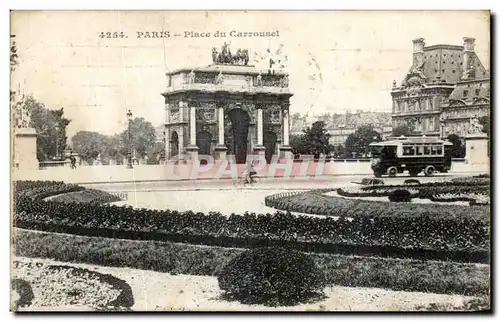 Ansichtskarte AK Paris Place Du Carrousel Louvre Autobus