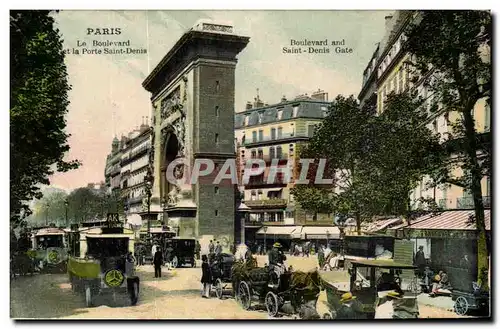 Cartes postales Paris Le Boulevard Et La Porte Saint Denis