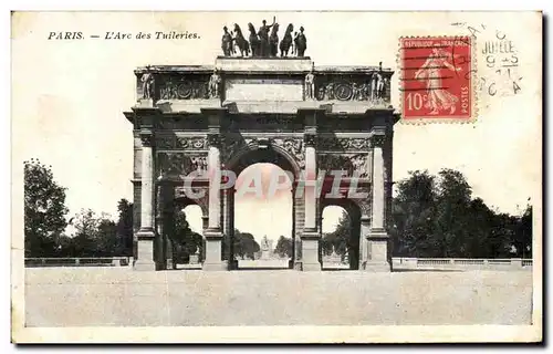 Cartes postales Paris L&#39Are Des Tuileries Louvre