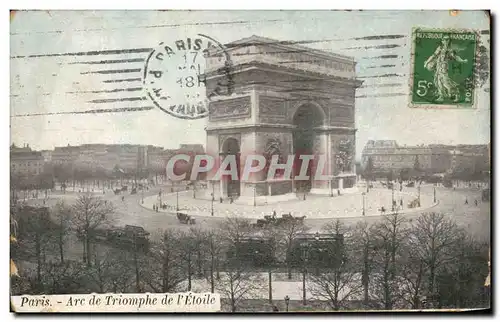 Cartes postales Paris Arc de Triomphe de L'Etoile
