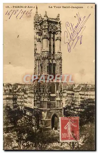 Cartes postales Paris La Tour Saint Jacques