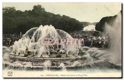 Cartes postales Versailles Bassin De Latone Et Tapis Vert