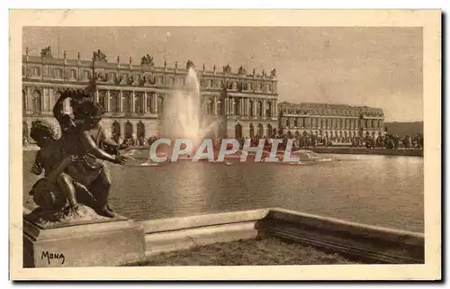 Ansichtskarte AK Les Petits Tableaux De Versailles Le Chateau Et Les Parterres d&#39Eau