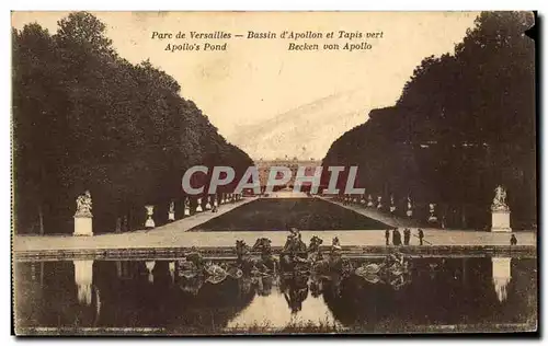 Cartes postales Parc De Versailles Bassin d'Apollon Et Tapis Vert