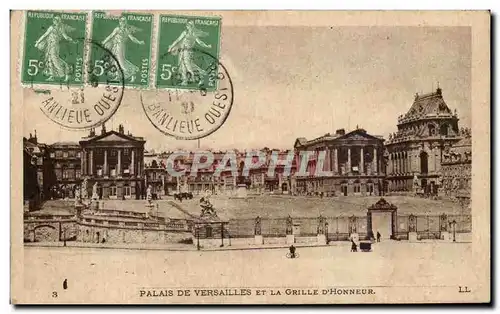 Cartes postales Palais De Versailles Et La Grille D&#39Honneur