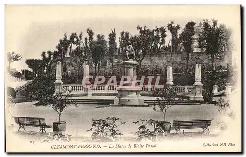 Cartes postales Clermont Ferrand La Statue De Blaise Pascal