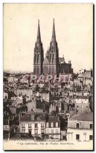 Cartes postales Clermont Ferrand La Cathedrale Vue de l&#39Eglise Saint Pierre