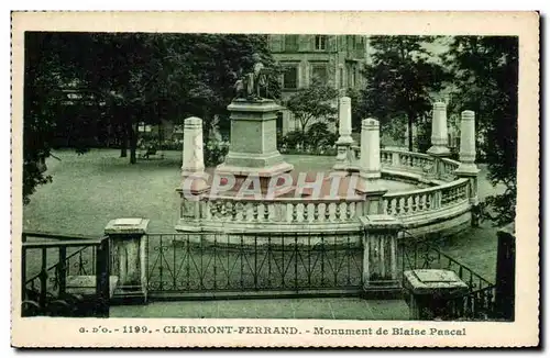 Ansichtskarte AK Clermont Ferrand Monument de Blaise Pascal