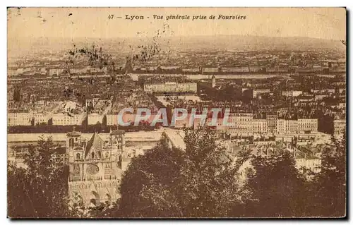 Ansichtskarte AK Lyon Vue Generale Prise De Fourviere