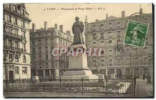 Ansichtskarte AK Lyon Monument Et Place Ollier