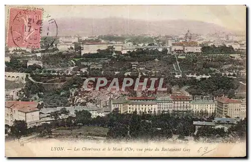 Cartes postales Lyon Les Chartreux Et Le Mont d&#39Or Vue Prise Du Restaurant Gay